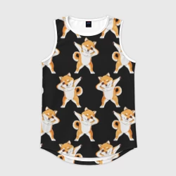 Мужская спортивная майка 3D Сибу-ину Dab мем паттерн