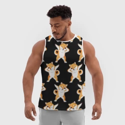 Мужская спортивная майка 3D Сибу-ину Dab мем паттерн - фото 2