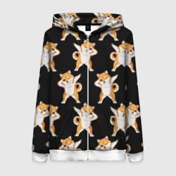 Женская толстовка 3D на молнии Сибу-ину Dab мем паттерн