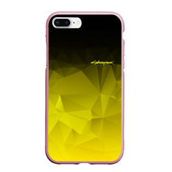 Чехол для iPhone 7Plus/8 Plus матовый Cyberpunk 2077 желтый градиент
