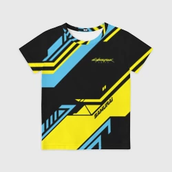 Детская футболка 3D Cyberpunk 2077 samurai yellow sport
