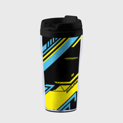 Термокружка-непроливайка Cyberpunk 2077 samurai yellow sport