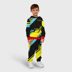 Детский костюм с толстовкой 3D Cyberpunk 2077 samurai yellow sport - фото 2