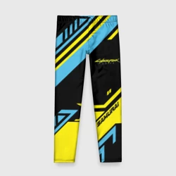 Детские леггинсы 3D Cyberpunk 2077 samurai yellow sport