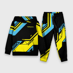 Детский костюм с толстовкой 3D Cyberpunk 2077 samurai yellow sport
