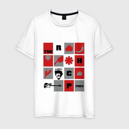 Мужская футболка хлопок Red Hot Chili Peppers, цвет белый