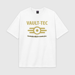 Женская футболка Oversize хлопок texturе Vault Tec