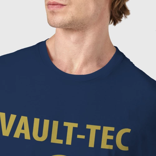 Мужская футболка хлопок с принтом Vault Tec, фото #4