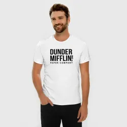 Мужская футболка хлопок Slim The Office Дандер Миффлин - фото 2