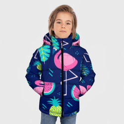 Зимняя куртка для мальчиков 3D Фламинго - фото 2