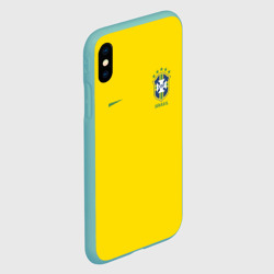 Чехол для iPhone XS Max матовый Бразилия форма без надписи сзади - фото 2