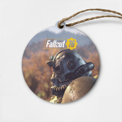 Деревянная игрушка круг Fallout 76
