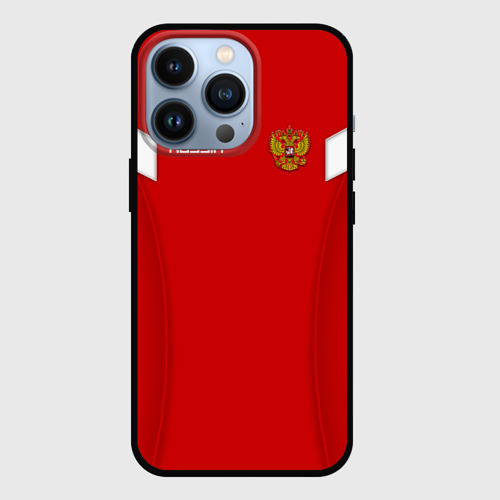 Чехол для iPhone 13 Pro Сборная России, цвет черный