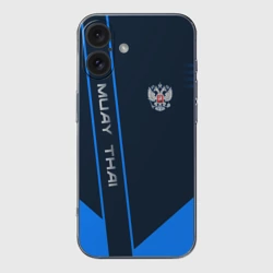 Чехол для iPhone 16 силиконовый с защитой камеры Muay Thai