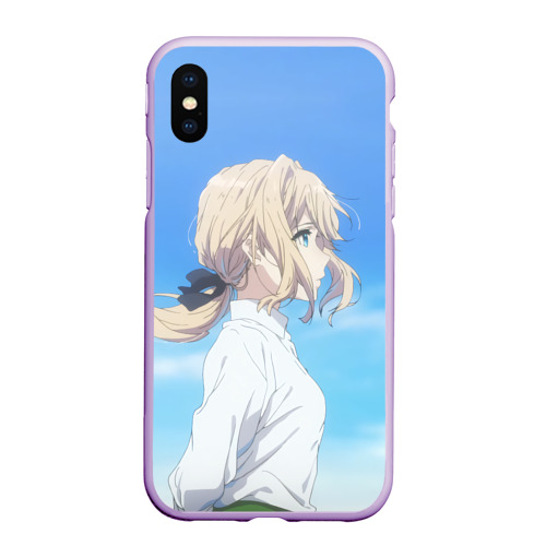 Чехол для iPhone XS Max матовый Violet Evergarden, цвет сиреневый