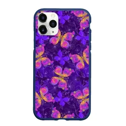 Чехол для iPhone 11 Pro Max матовый Розовые бабочки