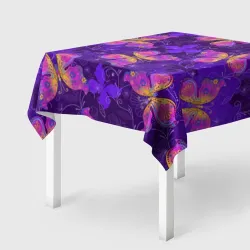 Скатерть 3D Розовые бабочки