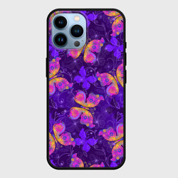 Чехол для iPhone 14 Pro Max Розовые бабочки