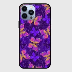 Чехол для iPhone 13 Pro Max Розовые бабочки