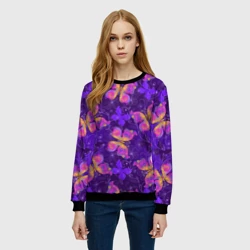 Женский свитшот 3D Розовые бабочки - фото 2