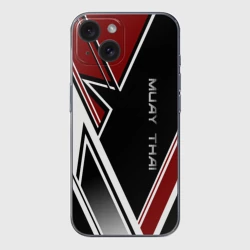 Чехол для iPhone 15 силиконовый с защитой камеры Muay Thai