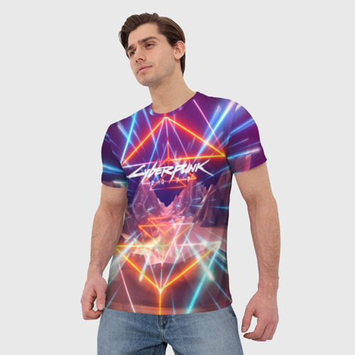 Мужская футболка 3D Cyber Punk 2077, цвет 3D печать - фото 3