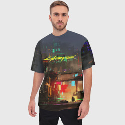 Мужская футболка oversize 3D Cyber Punk 2077 - фото 2