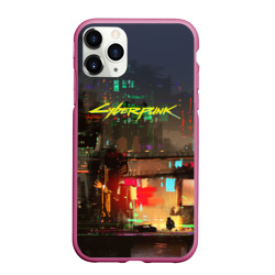 Чехол для iPhone 11 Pro Max матовый Cyber Punk 2077