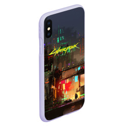 Чехол для iPhone XS Max матовый Cyber Punk 2077 - фото 2