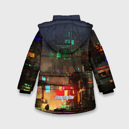 Зимняя куртка для девочек 3D Cyber Punk 2077, цвет красный - фото 2