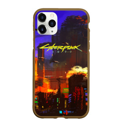 Чехол для iPhone 11 Pro Max матовый Cyber Punk 2077