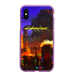 Чехол для iPhone XS Max матовый Cyber Punk 2077