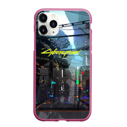 Чехол для iPhone 11 Pro Max матовый Cyber Punk 2077