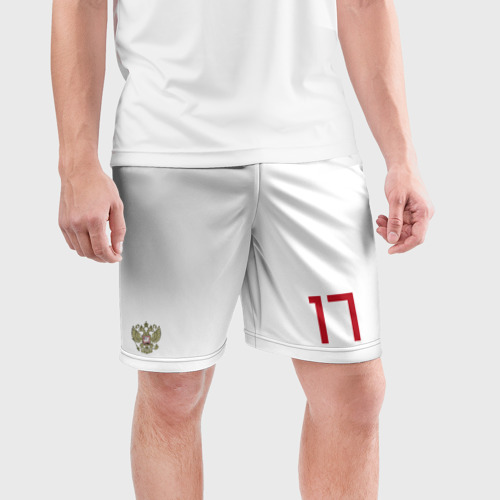Мужские шорты спортивные Головин ЧМ 2018 (форма), цвет 3D печать - фото 3