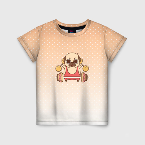 Детская футболка 3D Puglie Pug Спортивный