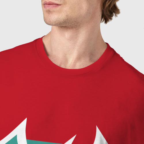 Мужская футболка хлопок R6S zofia, цвет красный - фото 6
