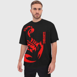 Мужская футболка oversize 3D Scorpions - фото 2
