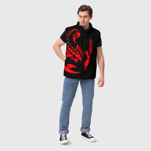Мужской жилет утепленный 3D Scorpions, цвет черный - фото 5
