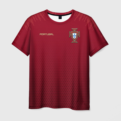 Мужская футболка 3D Сборная Португалии соты сетка