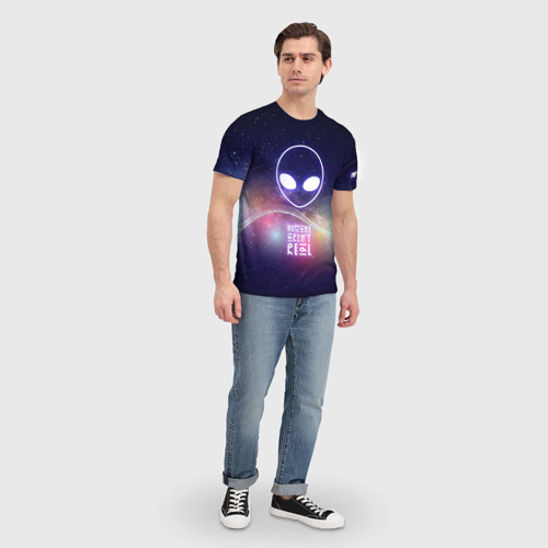 Мужская футболка 3D НЛО: людей не существует. - фото 5