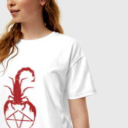 Женская футболка хлопок Oversize Scorpions - фото 2