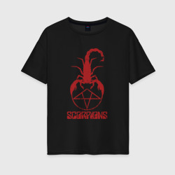 Scorpions – Женская футболка хлопок Oversize с принтом купить со скидкой в -16%