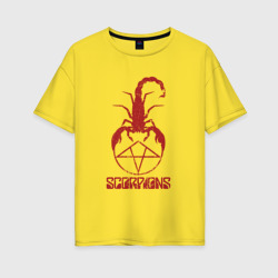 Женская футболка хлопок Oversize Scorpions