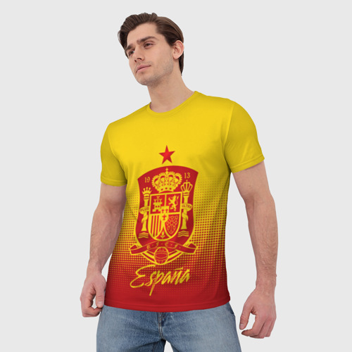 Мужская футболка 3D Сборная Испании, цвет 3D печать - фото 3