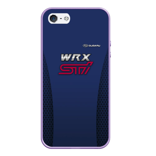 Чехол для iPhone 5/5S матовый Subaru wrx sti, цвет светло-сиреневый