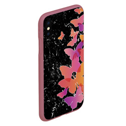 Чехол для iPhone XS Max матовый Бабочки — это цветы - фото 2
