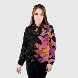 Женская куртка 3D Бабочки — это цветы - фото 2