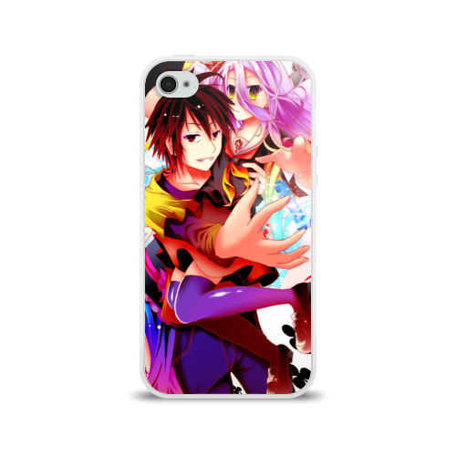 Чехол для Apple iPhone 4/4S силиконовый глянцевый No Game No Life Фото 01 Чехол для Apple iPhone 4/4S силиконовый глянцевый No Game No Life Фото 01