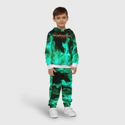 Детский костюм с толстовкой 3D Cyberpunk 2077 пламя - фото 2