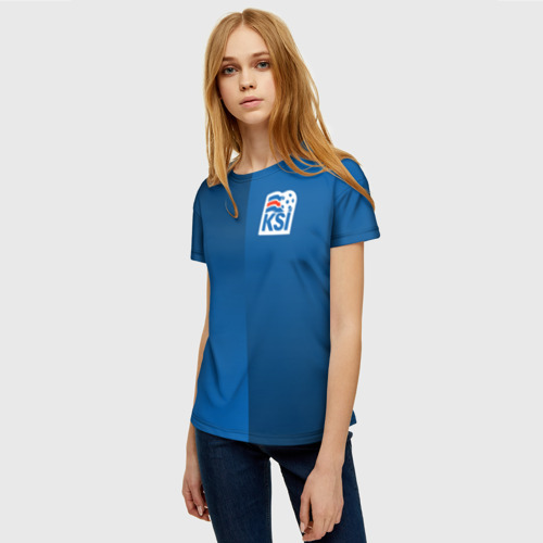 Женская футболка 3D KSI ICELAND SPORT, цвет 3D печать - фото 3